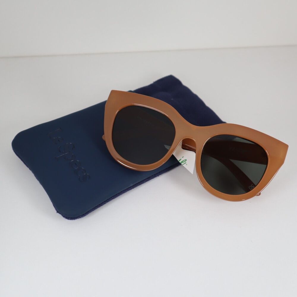 Le Specs Air Heart Caramel Khaki Mono 2002215 Cat-Eye Sunglasses 51-22-144mm